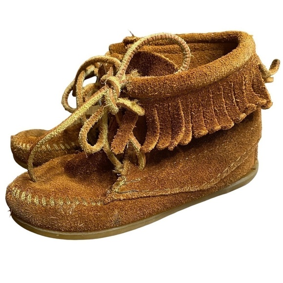 Minnetonka Brown Tramper Boot Size 8 Toddler Kids - Picture 1 of 8